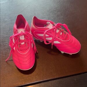 Toddler Bright Coral Pink Adidas Soccer Cleats